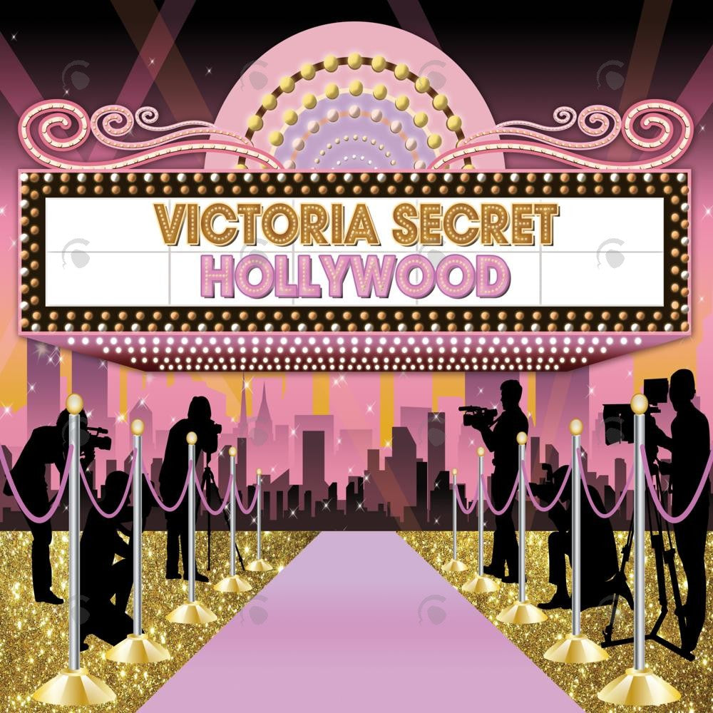 Allenjoy Pink Hollywood Red Carpet Photography Backdrop Gbsx-00410