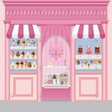 Allenjoy Pink Ice Cream Shop Photography Backdrop Gbsx-00420