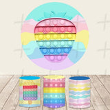 Bursting Bubbles Custom Round Backdrop With Plinths AS-DLZ-0f1357