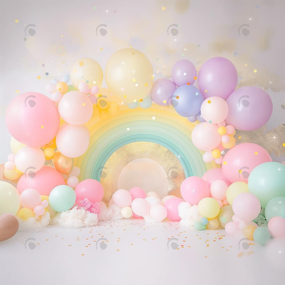 Allenjoy Popping Pink Rainbow Photography Backdrop Gbsx-00461