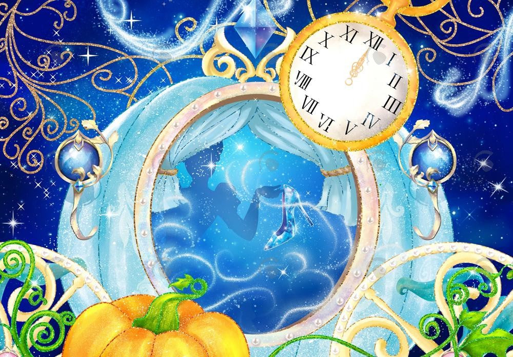 Allenjoy Princess Pumpkin Carriage Photography Backdrop Gbsx-01071