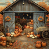 Allenjoy Pumpkin Patch Barn Photography Backdrop Gbsx-00301