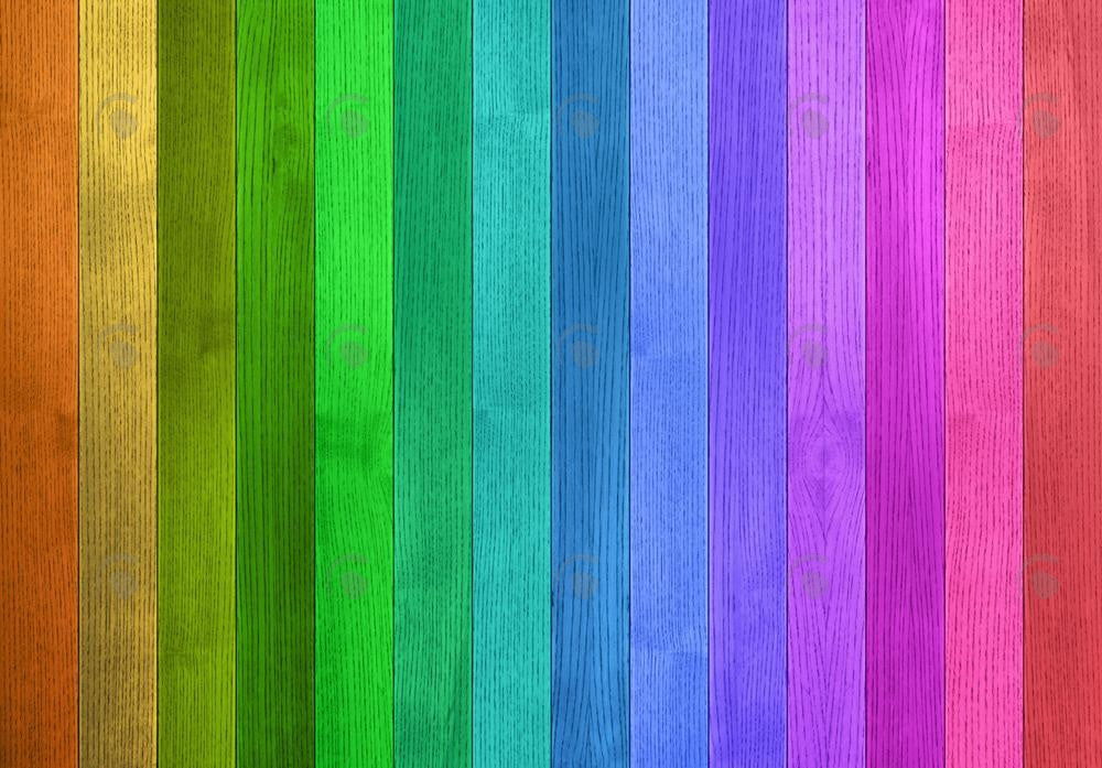 Rainbow Wood Photography Backdrop GBSX-99878