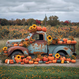 Allenjoy Red Autumn Harvest Truck Photography Backdrop GBSX-00094
