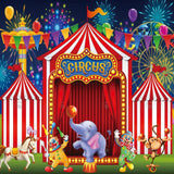 Allenjoy Red Circus Tent Photography Backdrop Gbsx-00840