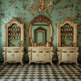 Allenjoy Retro Hair Salon Shop Photography Backdrop Gbsx-00359