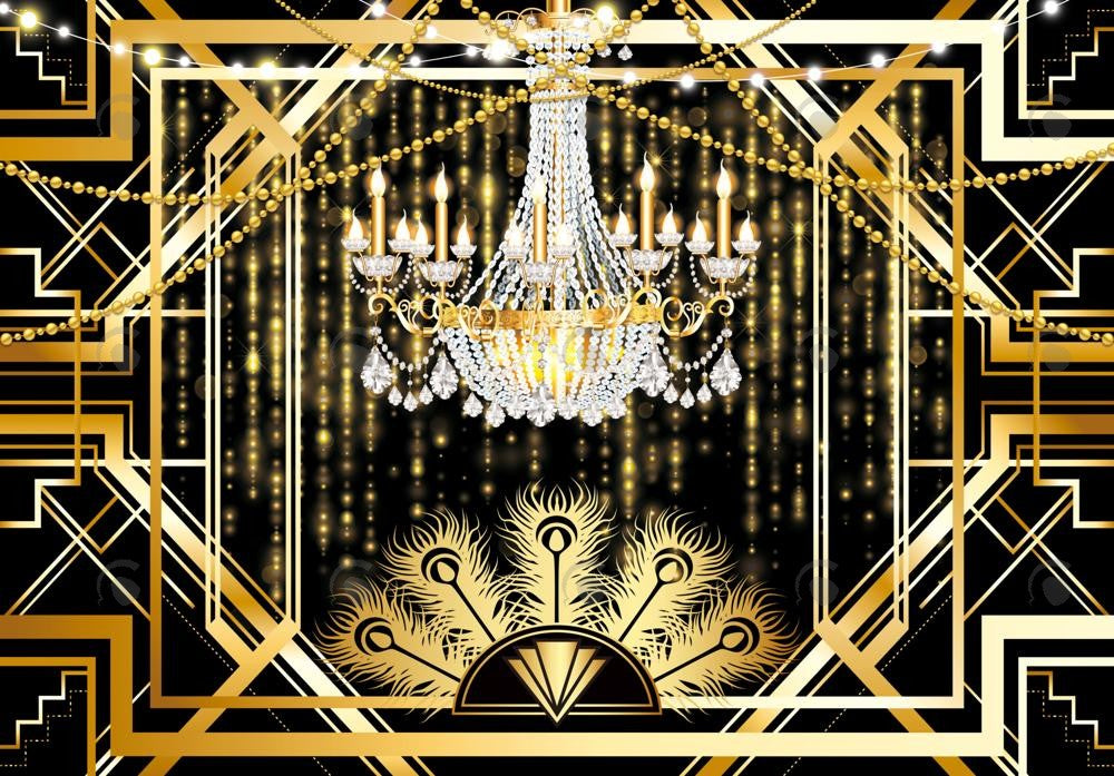 Roaring 20'S Birthday Photography Backdrop GBSX-99884