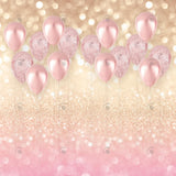 Allenjoy Rose Gold Birthday Balloons Photography Backdrop Gbsx-00408