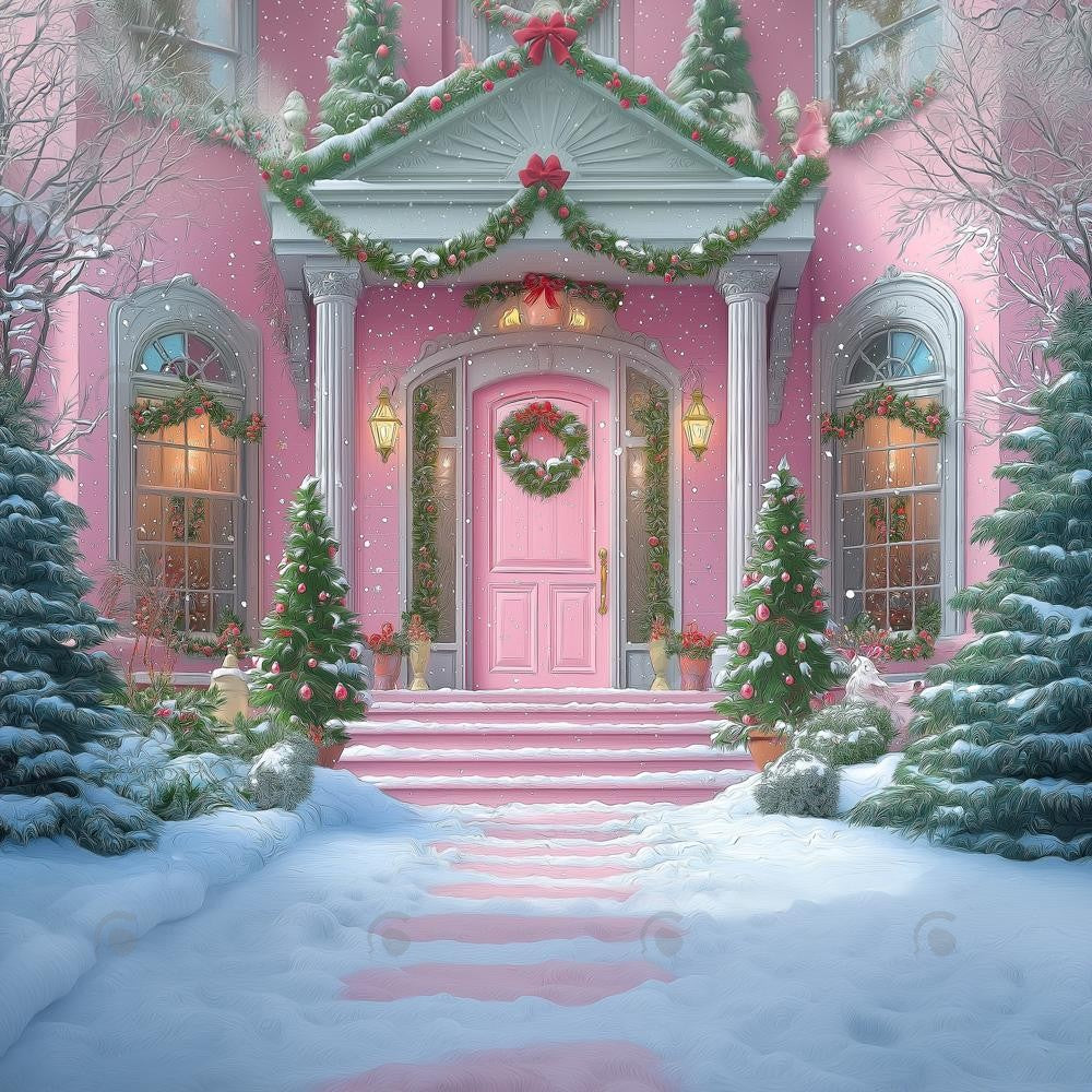 Allenjoy Rose Victorian Christmas Photography Backdrop Gbsx-01044