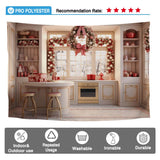Allenjoy Christmas Kitchen Photography Backdrop Simple Xmas Culinary Photo Background