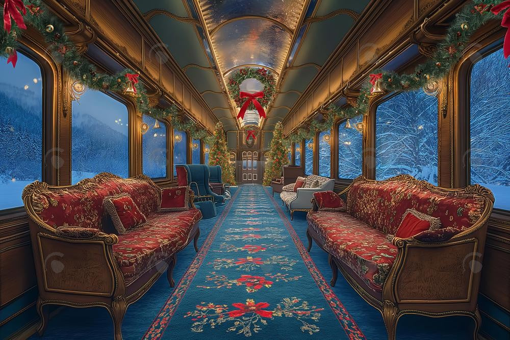 Santa'S Scenic Railway Photography Backdrop GBSX-99892