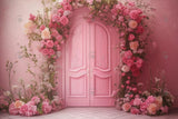 Allenjoy Spring Pretty Pink Flower Door Photography Backdrop Gbsx-01345