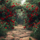 Allenjoy Spring Retro Flower Garden Photography Backdrop Gbsx-01328