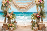 Allenjoy Summer Boho Sea Beach Arch Photography Backdrop Gbsx-00473