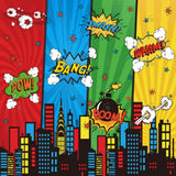 Allenjoy Superhero Cityscape Photography Backdrop Gbsx-00614
