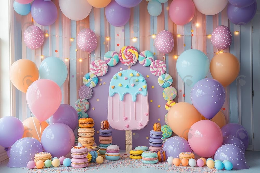 Allenjoy Sweet Ice Cream Photography Backdrop Gbsx-00856