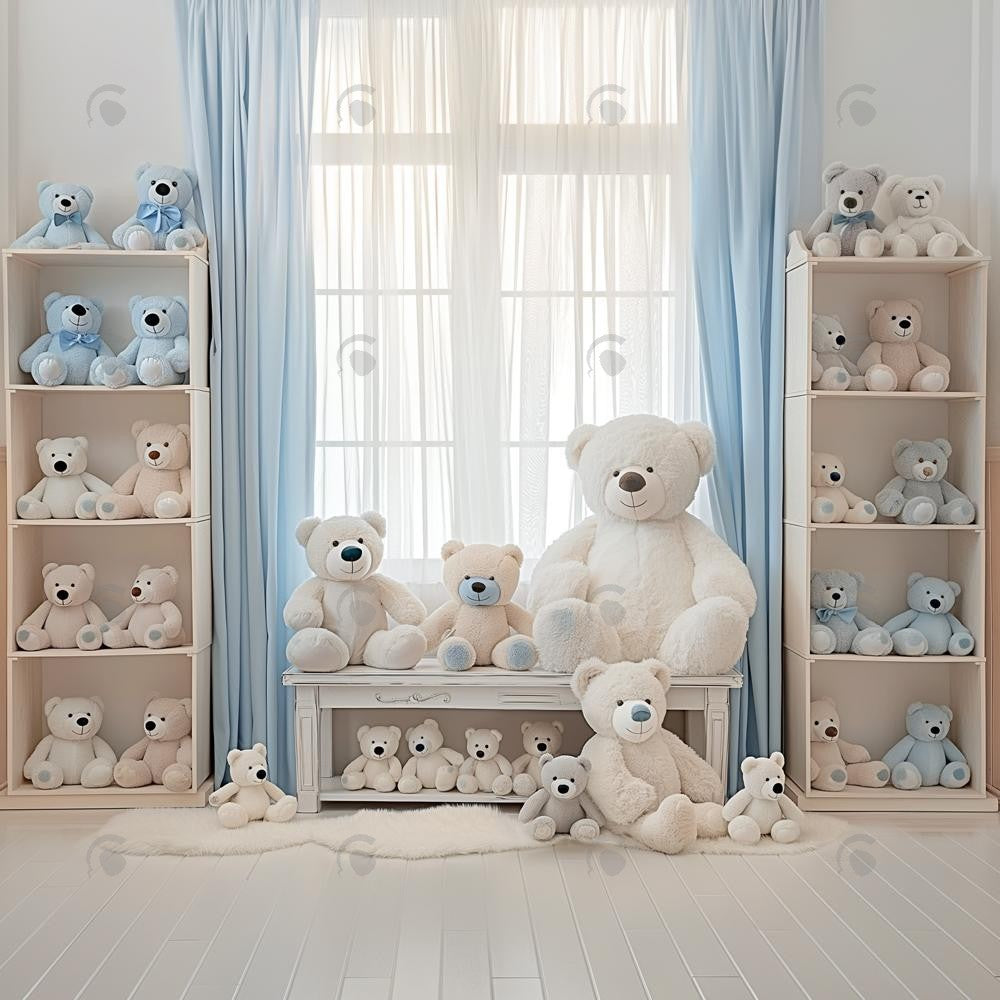 Allenjoy Teddies Window Room Photography Backdrop Gbsx-00464