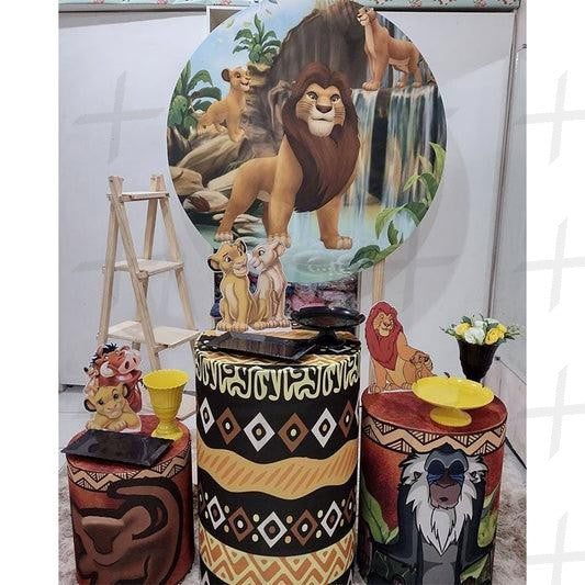 Lion's Reign Custom Round Backdrop With Plinths AS-DLZ-ebbc1c