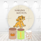 Lion's Reign Custom Round Backdrop With Plinths AS-DLZ-fe418d