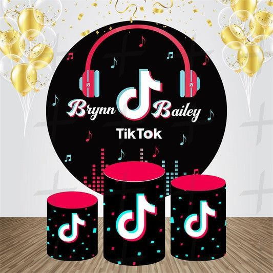 Dancing Custom Round Backdrop With Plinths AS-DLZ-d352b2