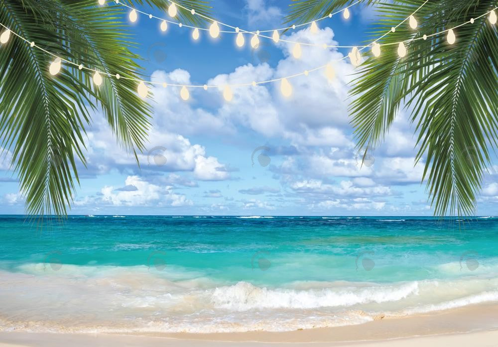Allenjoy Tropical Beach Photography Backdrop Gbsx-00829