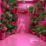 Allenjoy Tropical Hot Pink Door Photography Backdrop Gbsx-00314