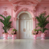Allenjoy Tropical Pink Door Photography Backdrop Gbsx-00313