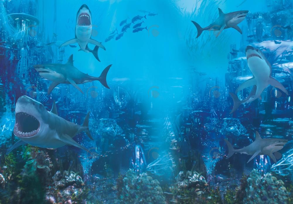 Allenjoy Under The Sea Shark Photography Backdrop Gbsx-00493