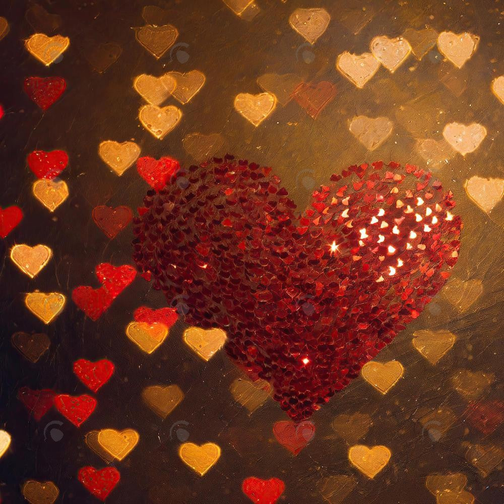 Allenjoy Valentine Abstract Hearts Wall Photography Backdrop Gbsx-01253