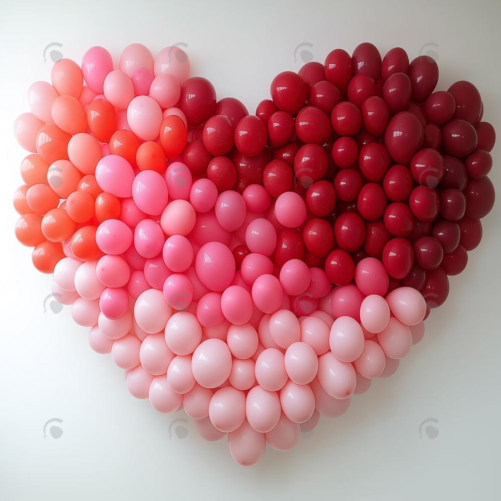 Allenjoy Valentine Balloon Heart Wall Photography Backdrop Gbsx-01307