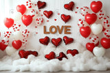 Allenjoy Valentine Floral Heart Balloon Photography Backdrop Gbsx-01372