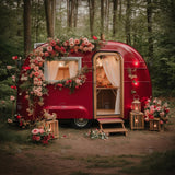 Allenjoy Valentine Flowers Outdoor Camping Van Photography Backdrop Gbsx-01323