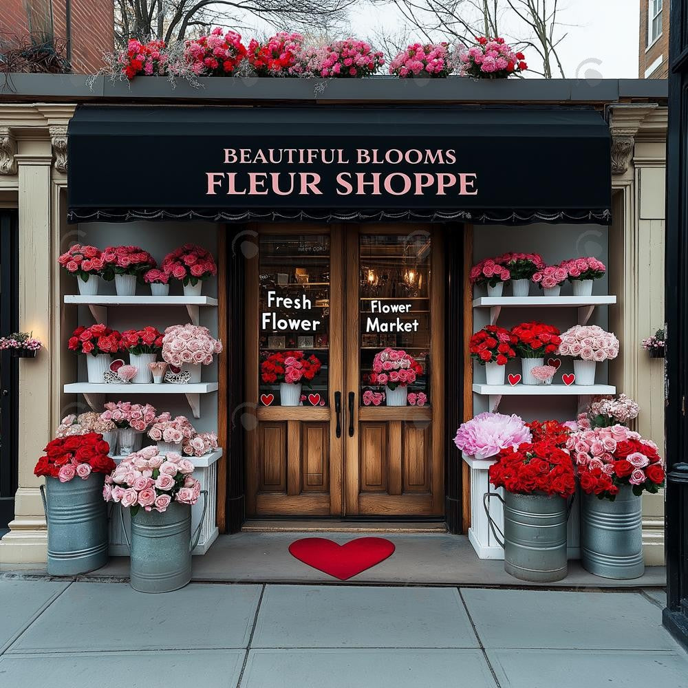 Allenjoy Valentine Fresh Flower Shop Photography Backdrop Gbsx-01362
