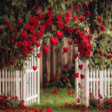 Allenjoy Valentine Garden Rose Flower Arch Photography Backdrop Gbsx-01282