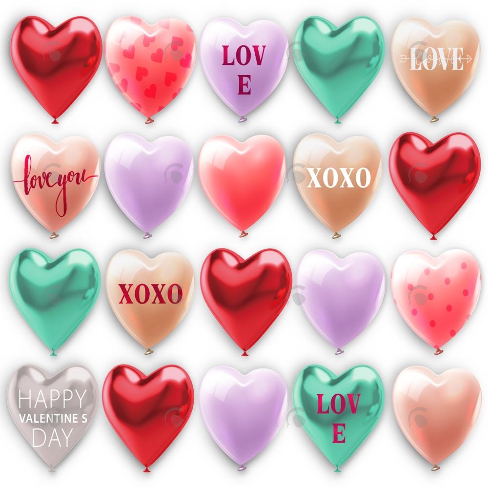 Allenjoy Valentine Heart Balloons Photography Backdrop Gbsx-01250