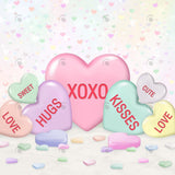 Allenjoy Valentine Hugs And Kisses Photography Backdrop Gbsx-01291