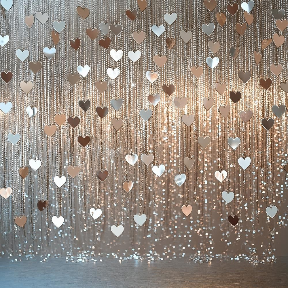 Allenjoy Valentine Hugs Kisses And Sparkle Heart Photography Backdrop Gbsx-01418