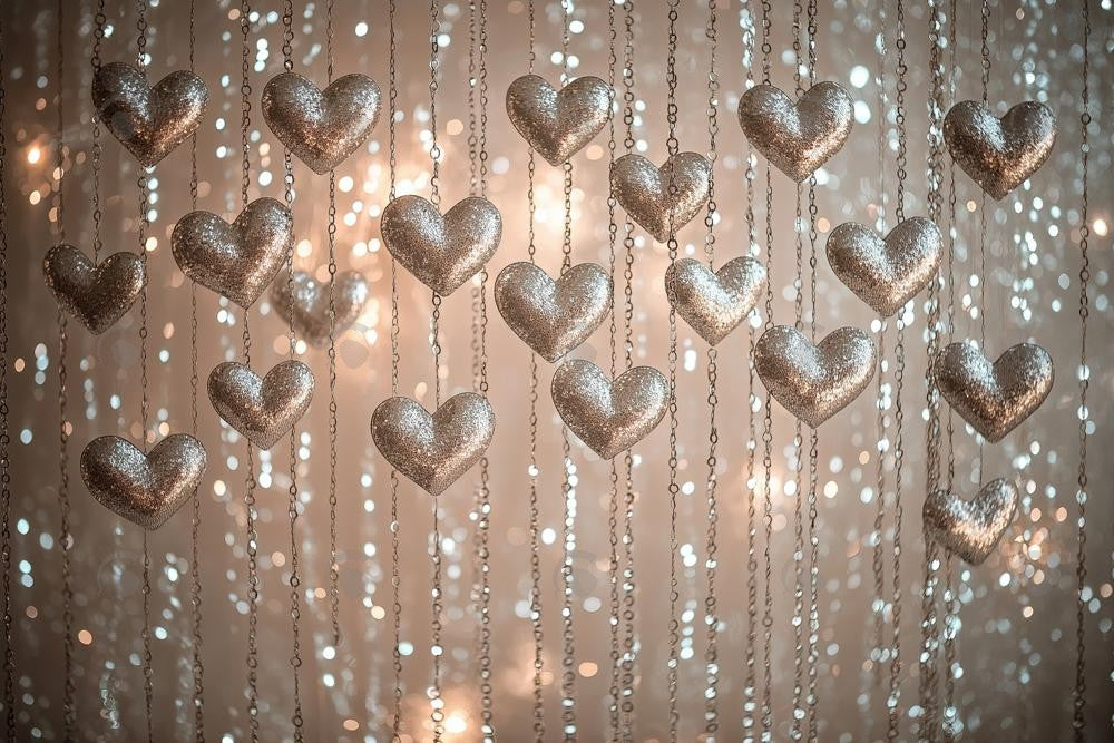 Allenjoy Valentine Hugs Kisses And Sparkle Heart Photography Backdrop Gbsx-01419