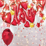 Allenjoy Valentine Love Balloons Wall Photography Backdrop Gbsx-01279