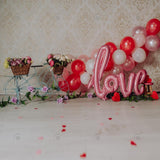 Allenjoy Valentine Love Balloons With A Bicycle Photography Backdrop Gbsx-01234