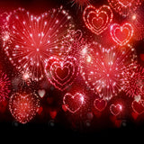 Allenjoy Valentine Love Heart Fireworks Photography Backdrop Gbsx-01262