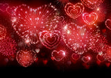 Allenjoy Valentine Love Heart Fireworks Photography Backdrop Gbsx-01262