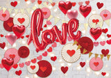 Allenjoy Valentine Love Hearts Balloons And Paper Fans Photography Backdrop Gbsx-01266