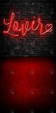 Allenjoy Valentine Neon Lover Dark Brick Wall Photography Backdrop Gbsx-01403