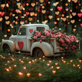 Allenjoy Valentine Old Truck With Flowers Photography Backdrop Gbsx-01424