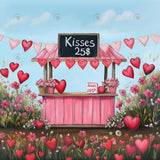 Allenjoy Valentine Painting Kissing Booth Photography Backdrop Gbsx-01398