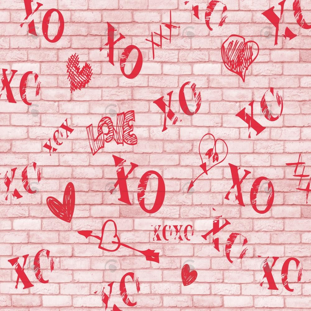 Allenjoy Valentine Pink Birck Wall Photography Backdrop Gbsx-01263