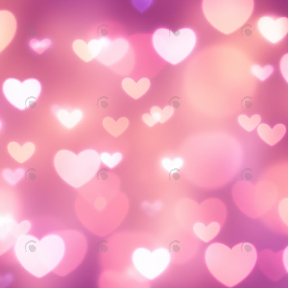 Allenjoy Valentine Pink Bokeh Hearts Photography Backdrop Gbsx-01237