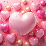 Allenjoy Valentine Pink Heart Balloons Photography Backdrop Gbsx-01242