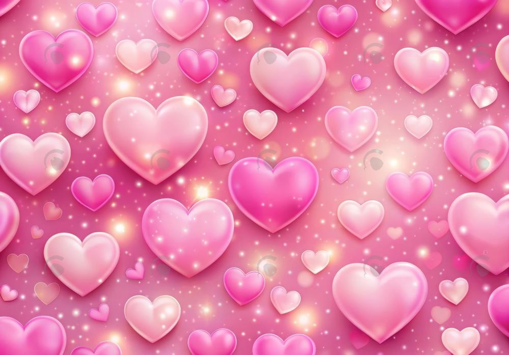 Allenjoy Valentine Pink Hearts Photography Backdrop Gbsx-01245